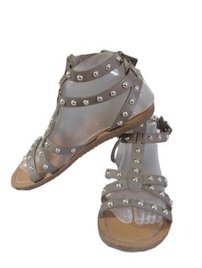 Sam Edelman Taupe Studded Gladiator Sandals Size 6